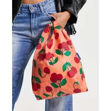 Baggu mini nylon shopper tote bag in Hello Kitty icons print