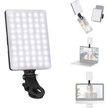 ATUMTEK LED Video Light Camera Light, Mini Selfie Light, Rechargeable  Clip-on Light for Laptop, Tablet and Computer, Dimmable Fill Lamp for