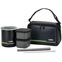 Kawa Simaya - Set: Stainless Steel Divided Lunch Box + Spoon + Chopsticks +  Soup Container, YesStyle