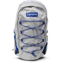 Supreme logo-patch Backpack - Blue